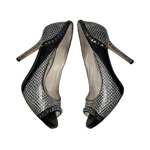 Michael Kors Studded Heel Peep Toe Pumps Shoes Size 10